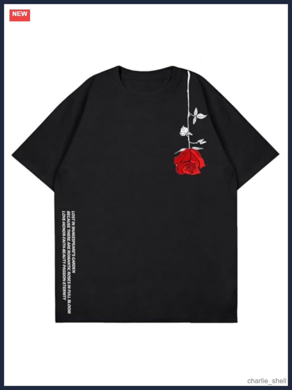 Oversized Graphic Tee Short Sleeve Crew Neck Rapper Streetwear Cotton T-Shirt